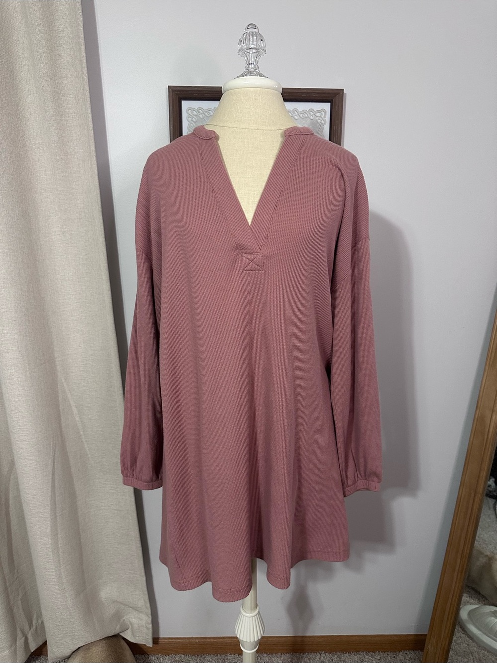 Z Supply Thea Thermal Dress in Dusty Mauve